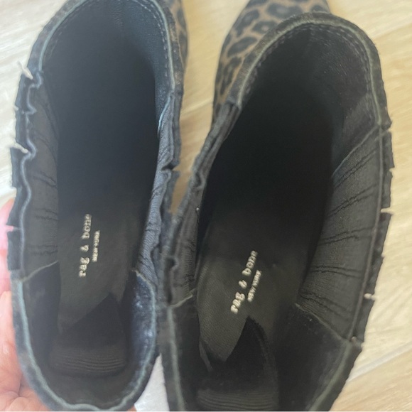 Rag & bone “Rover” Chelsea Leopard Print Suede Booties - Picture 6 of 12